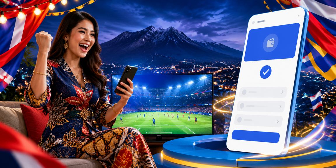 Proses deposit dengan motif batik Sabah untuk pertaruhan sukan tempatan Malaysia